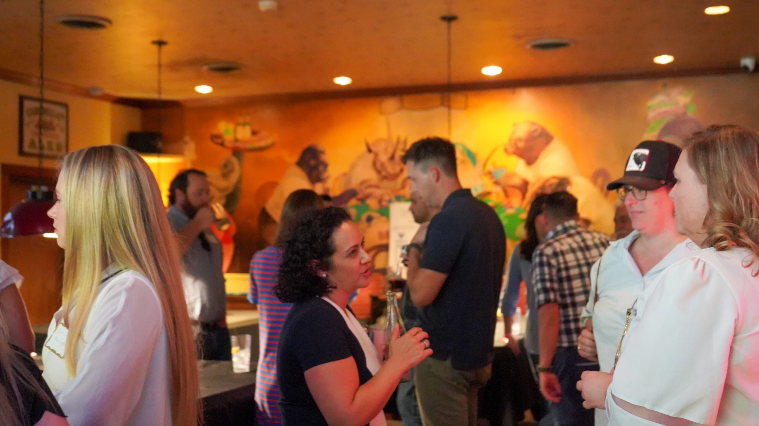 SALSA volunteers gather in Bombay Bicycle Club's Oak Room