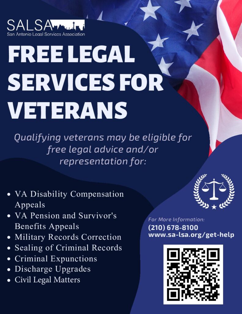 Veteran and Military Spouse Legal Services San Antonio Legal Services